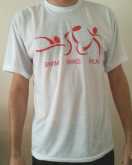 camiseta SWIM/BIKE/RUN branca