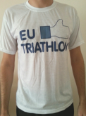 camiseta Eu curto triathlon branca